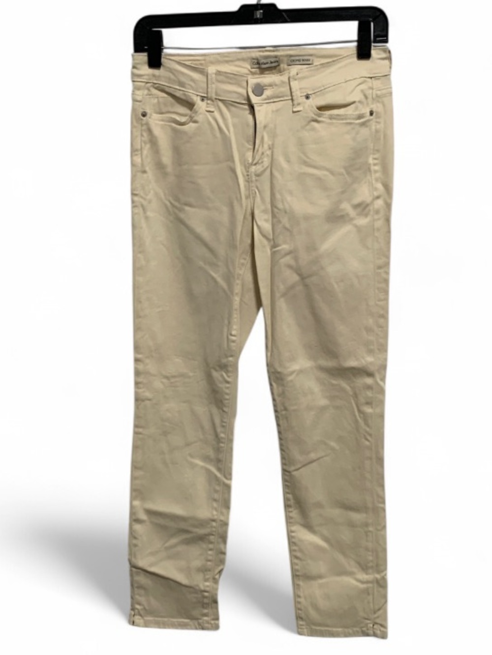 Calvin Klein Jeans Cream Cropped Skinny Jeans